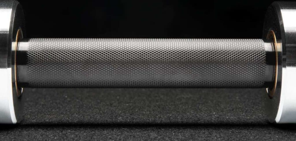 Rogue DB25-10 Loadable Dumbbell knurling