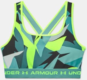 Under Armour Womens Armour® Mid Crossback Printed Sports Bra full front