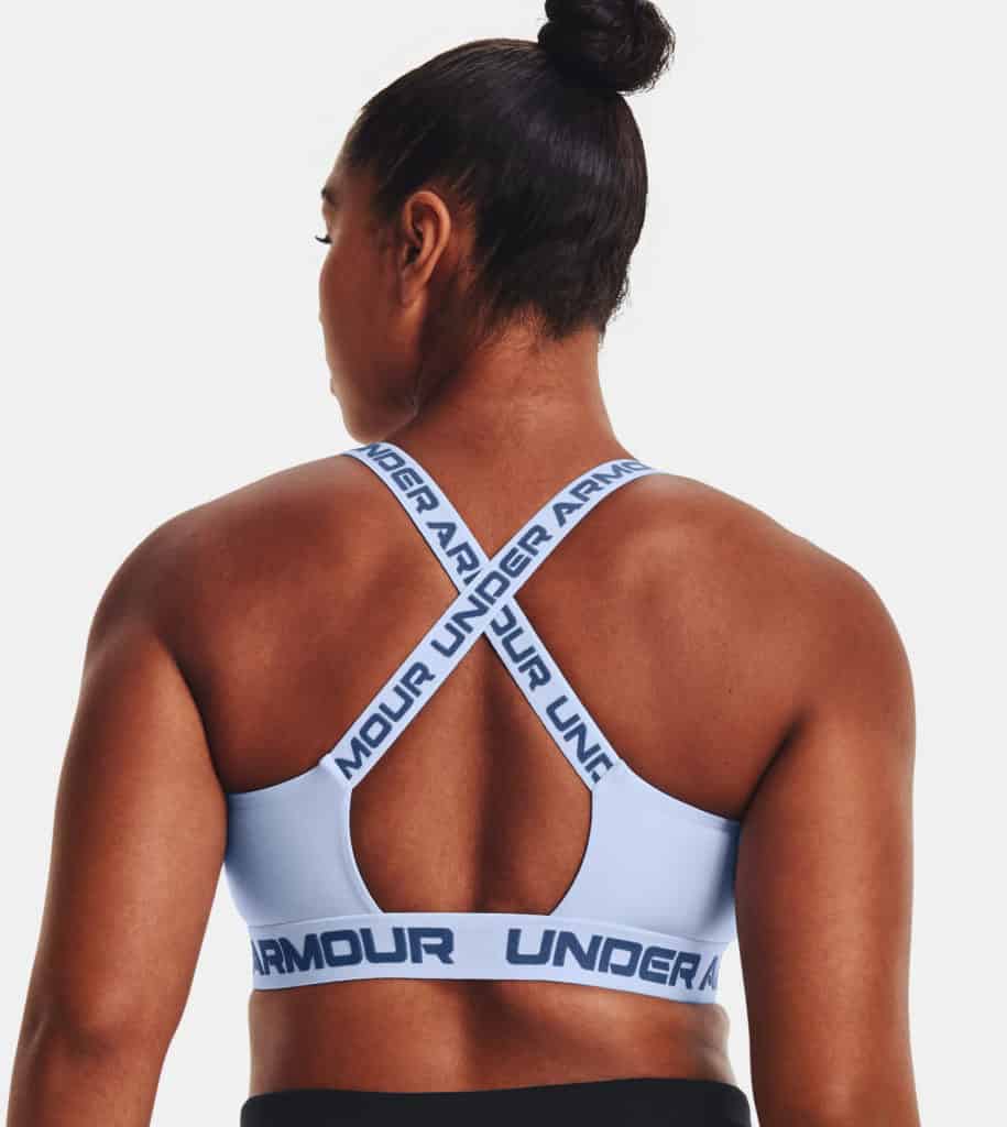 Under Armour Womens UA Crossback Strappy Low Sports Bra worn back 3