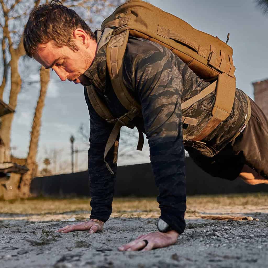 GORUCK 24.7 Full Zip Hoodie planking