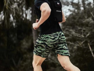 GORUCK Indestructible Training Shorts - 7.5 worn running