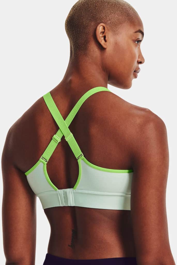 Under Armour Womens UA Infinity Mid Covered Sports Bra worn back 2