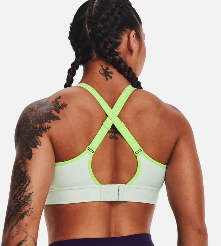 Under Armour Womens UA Infinity Mid Covered Sports Bra worn back