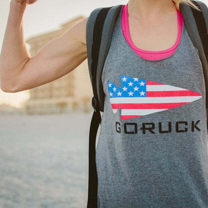 GORUCK Tank - Red, White & Blue (Women) worn