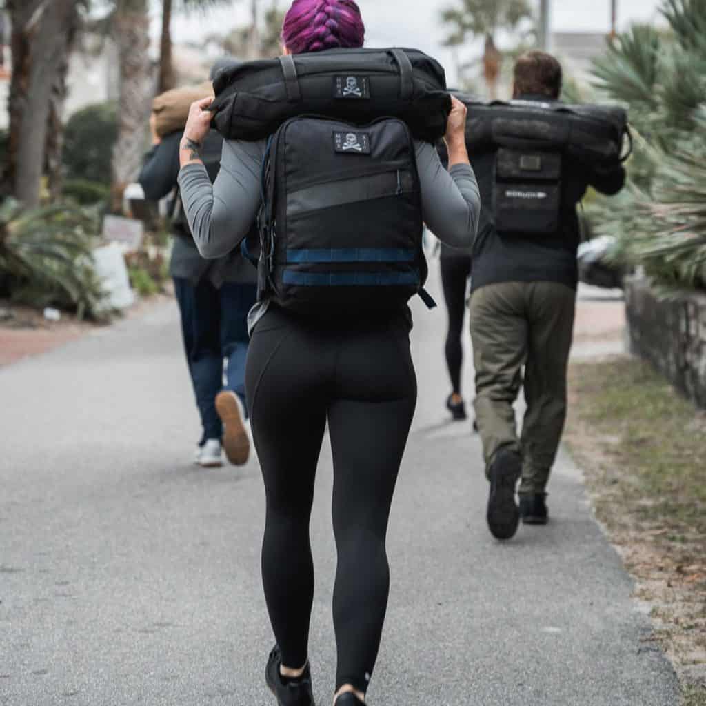 GORUCK Womens Indestructible Tough Leggings w  Pockets worn by an athlete