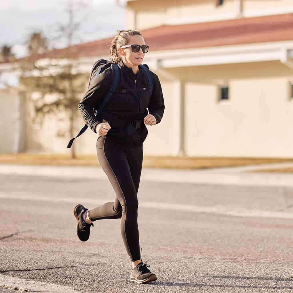 GORUCK Womens Indestructible Tough Leggings w  Pockets worn running