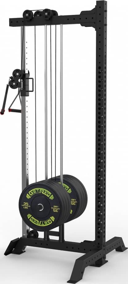 GetRXd Freestanding Functional Trainer Column 2000 with barbell