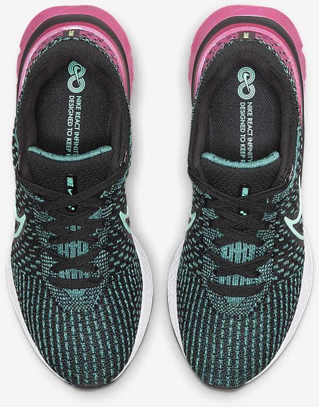 Nike React Infinity Run Flyknit 3 Women’s top view