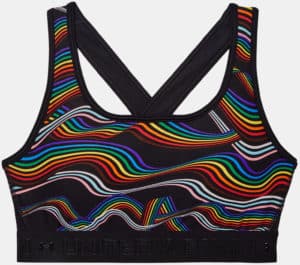 Under Armour Womens Armour Mid Crossback Pride Sports Bra full front