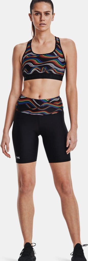 Under Armour Womens HeatGear Pride Bike Shorts worn full