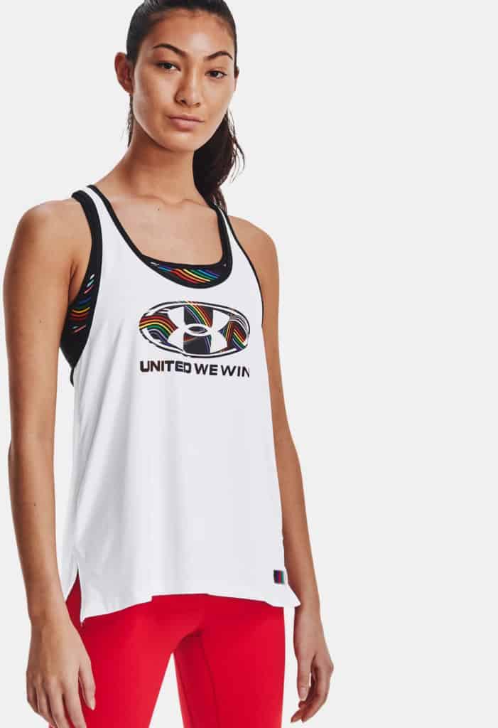 Under Armour Womens UA Knockout Pride Tank worn front