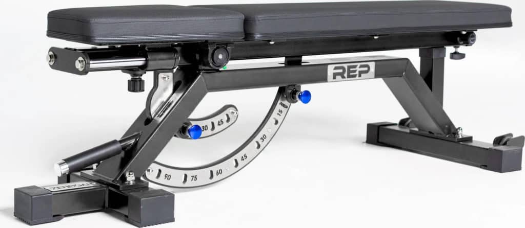 Rep Fitness AB-5000 Zero Gap Adjustable Bench quarter front