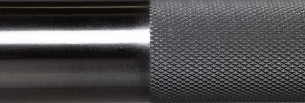 Rep Fitness Deep Knurl Stainless Steel Power Bar EX details 3