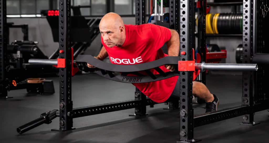 Rogue Fitness Kabuki Kadillac Bar with an athlete 5