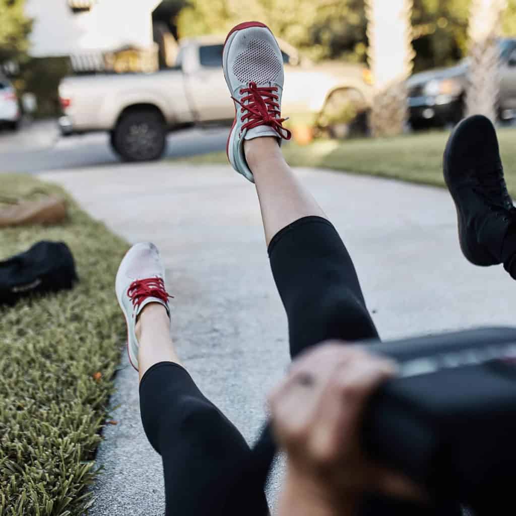 GORUCK Ballistic Trainer Lunar Rock worn by an athlete