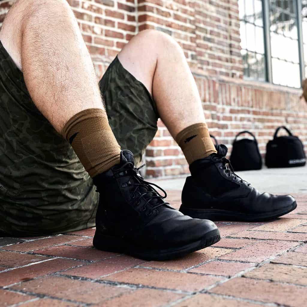 GORUCK Lasso Training Socks coyote worn