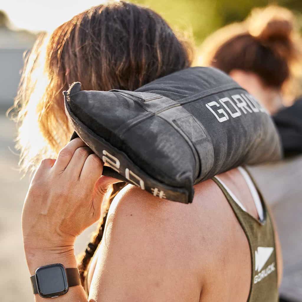 GORUCK Simple Training Sandbags 20 used by an athlete