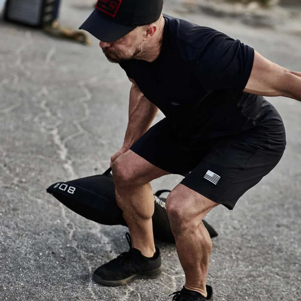 GORUCK Simple Training Sandbags 80 used by an athlete