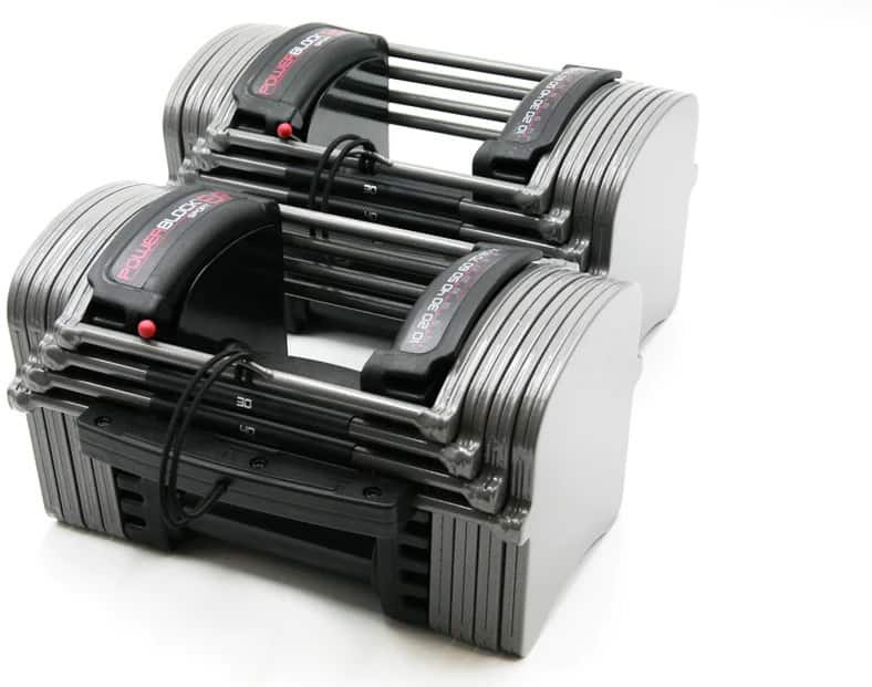 Torque Fitness PowerBlock Sport EXP Stage 1 Adjustable Dumbbell 5-50lb pair quarter