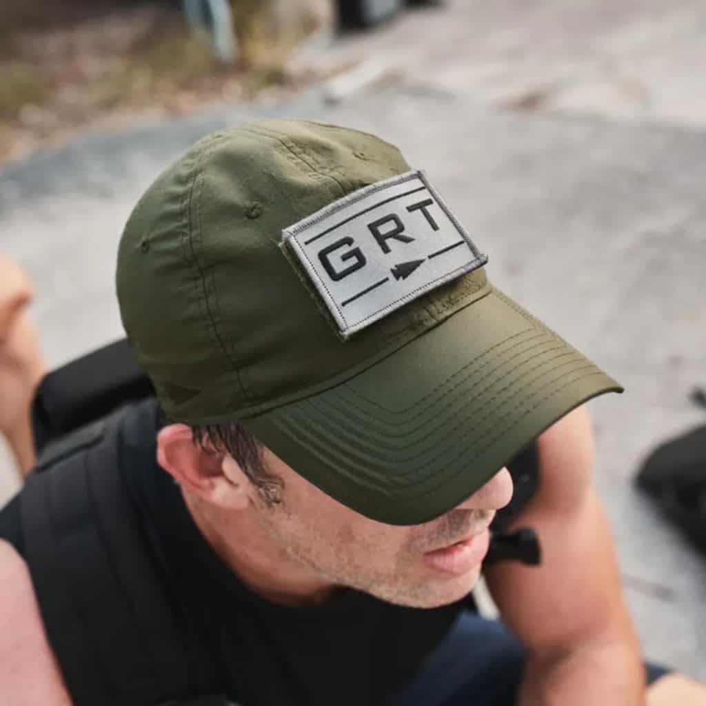 GORUCK Performance Tac Hat worn by an athlete 2