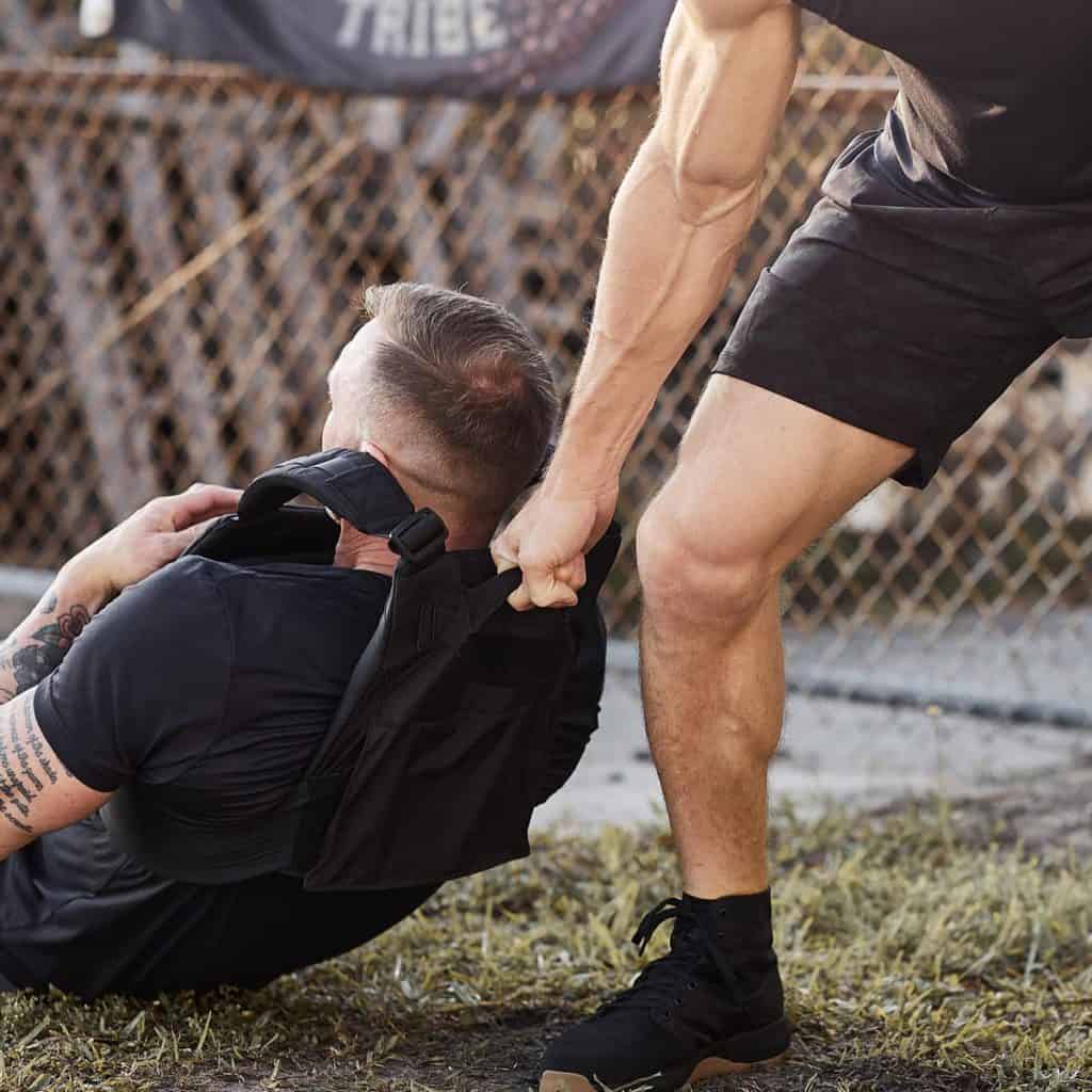 GORUCK Training Weight Vest with an athlete