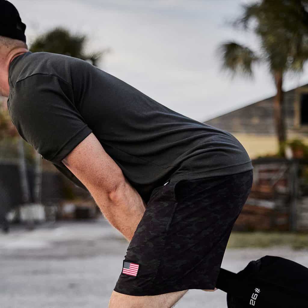 GORUCK Indestructible Tough Tee black worn by an athlete 3