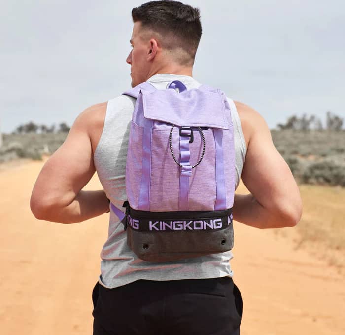 King Kong Apparel SURGE21 Backpack worn by an athlete 2