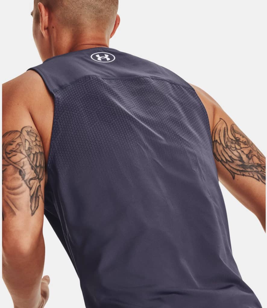Under Armour Mens Project Rock ArmourPrint Fitted Tank back