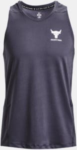 Under Armour Mens Project Rock ArmourPrint Fitted Tank full front
