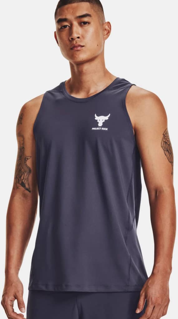 Under Armour Mens Project Rock ArmourPrint Fitted Tank main