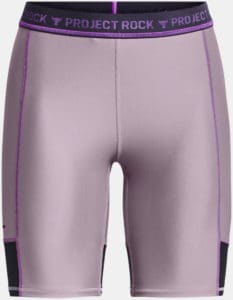 Under Armour Womens Project Rock Bike Shorts full front