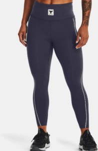 Under Armour Womens Project Rock Meridian Ankle Leggings front worn