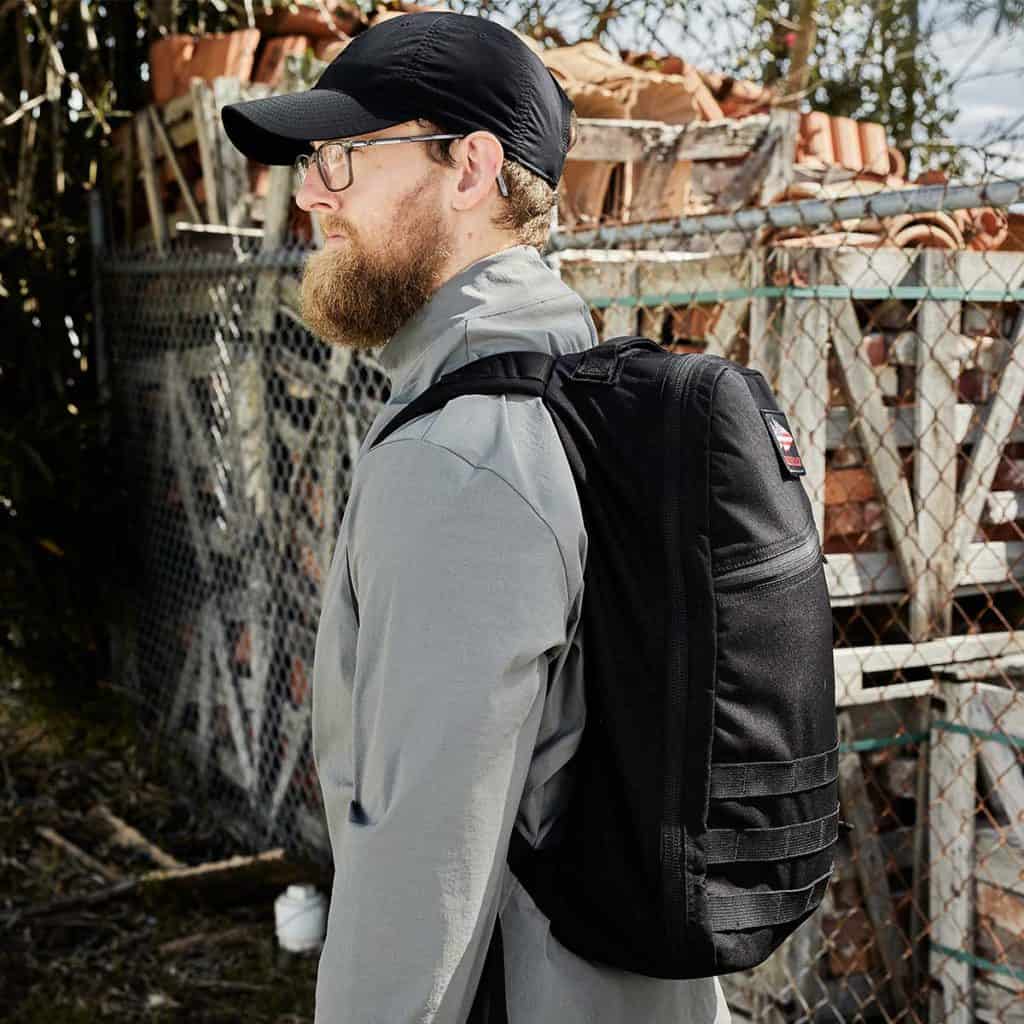 GORUCK Bullet 15L worn by an athlete