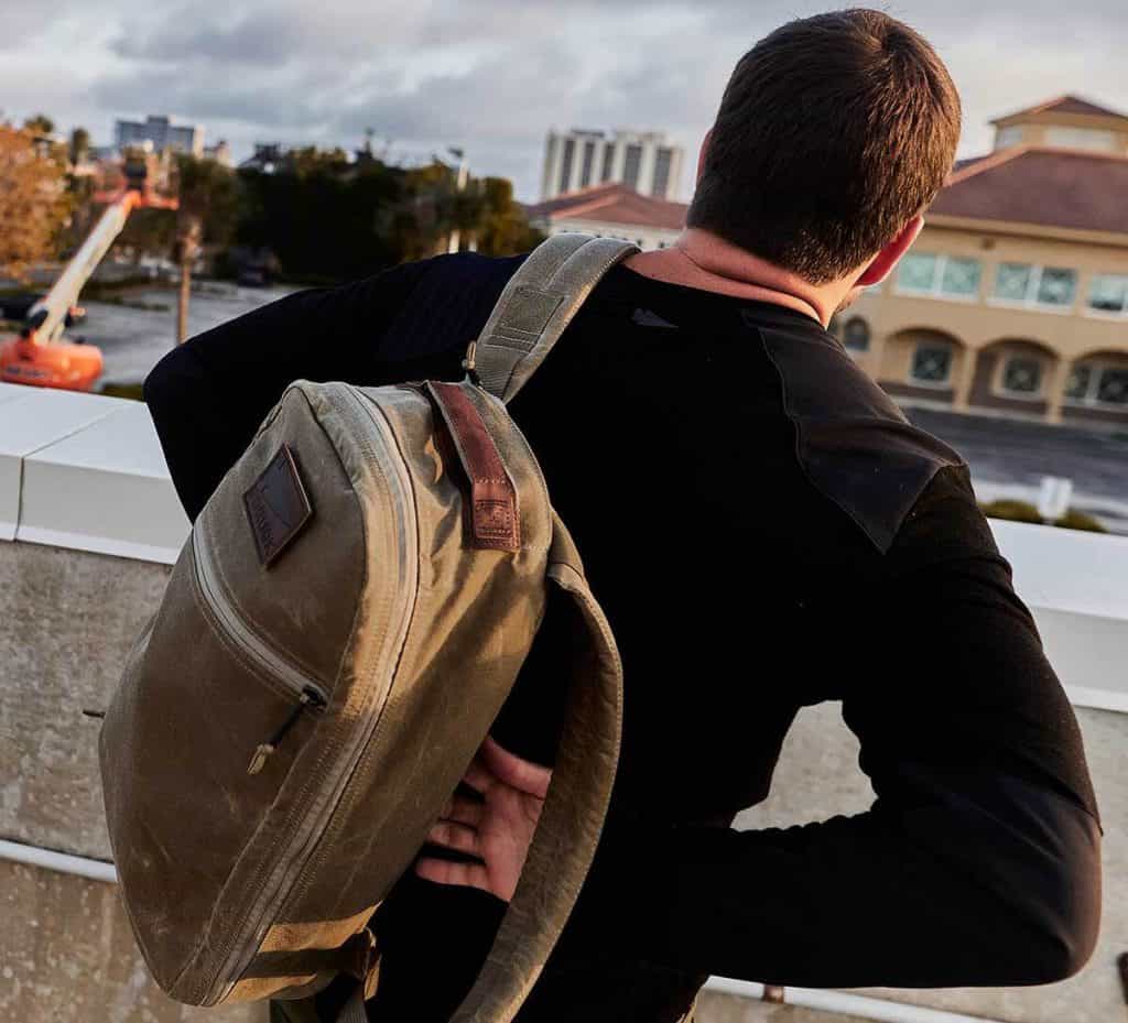 GORUCK Bullet Ruck Heritage - USA worn by an athlete