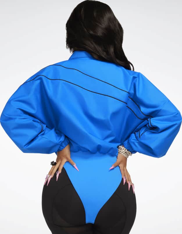 Reebok Cardi B Leotard Jacket worn back