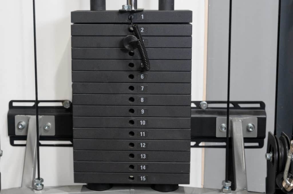 Anker 3 - Ultra low-profile wall-mounted cable gym weight stack