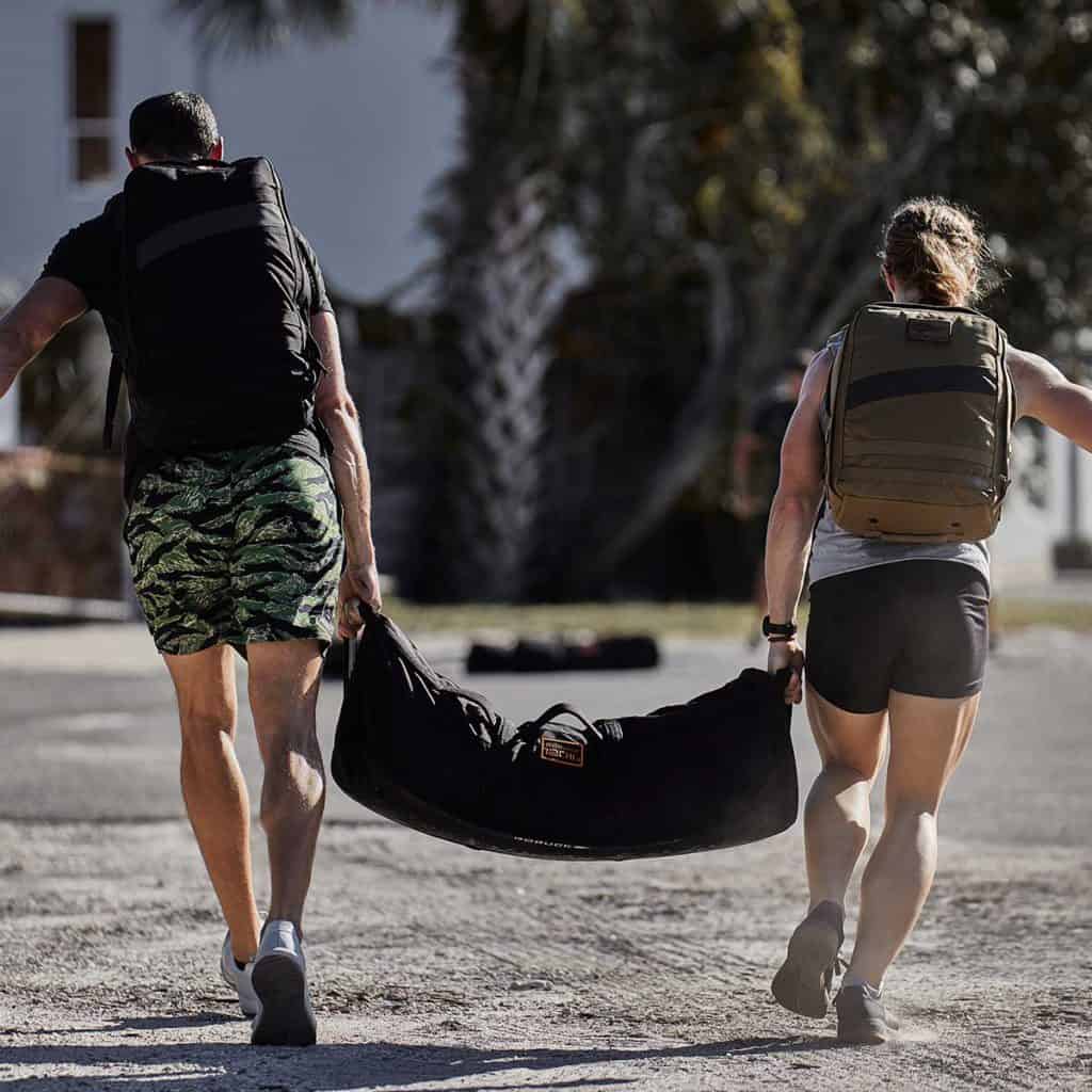 GORUCK Sandbags - 120 Lb and 150 Lb with athletes