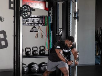 Rogue FT-1 Functional Trainer with an athlete 6