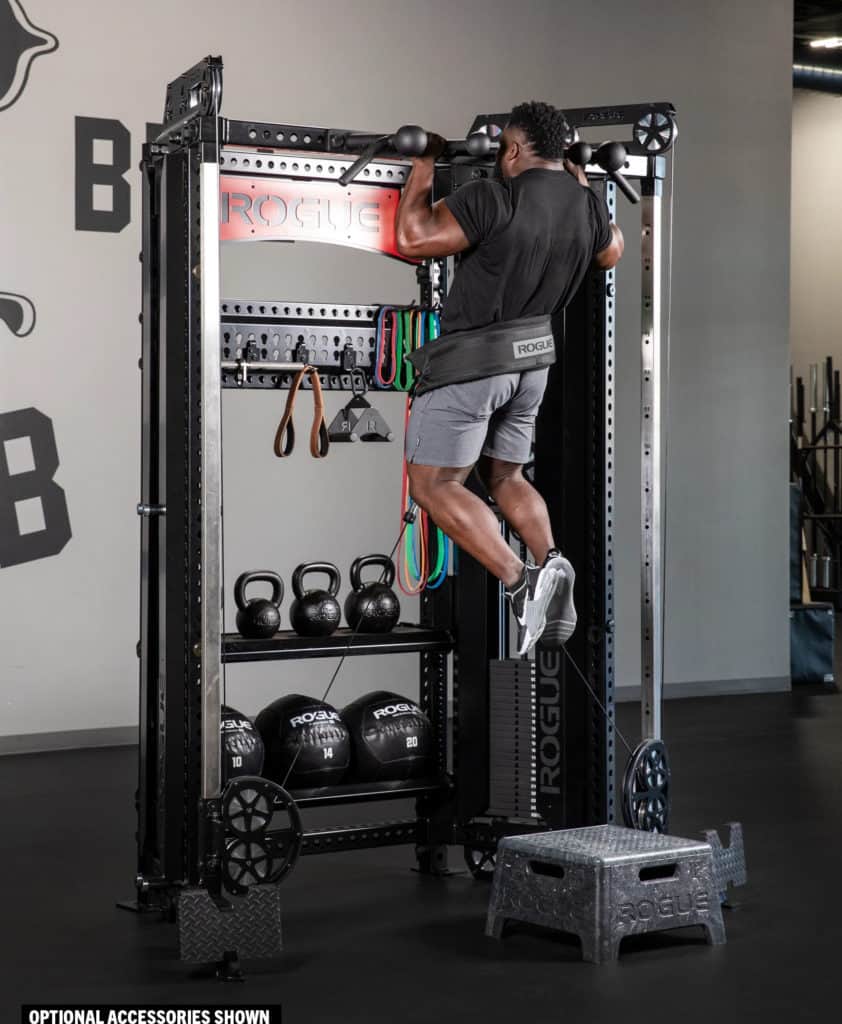 Rogue FT-1 Functional Trainer with an athlete 7