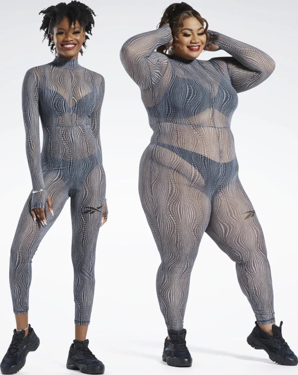 Reebok Cardi B Mesh Jumpsuit worn by athletes