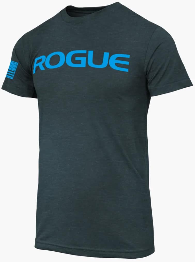 Rogue Basic T-Shirt black aqua blue