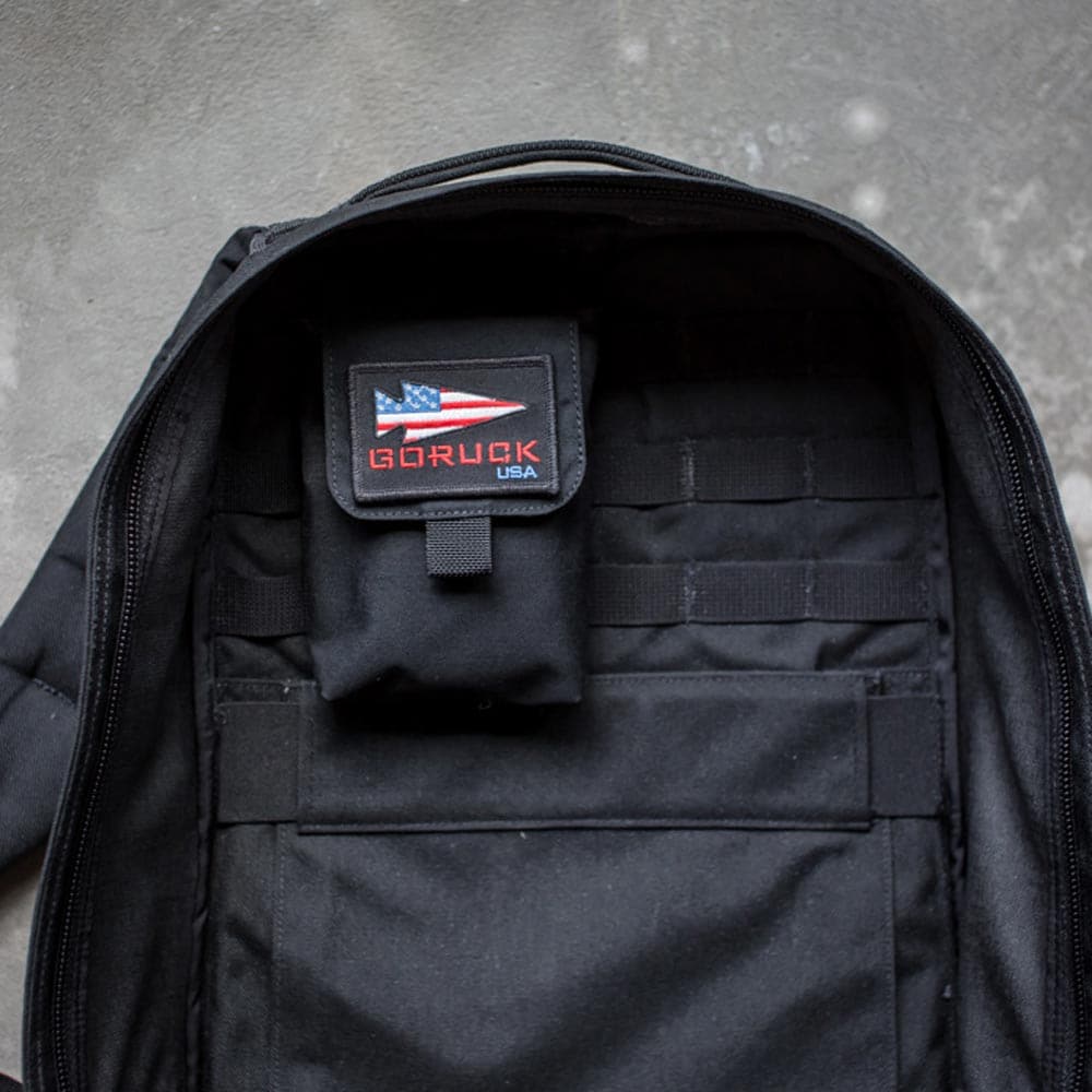 GORUCK Simple Side Pocket inside ruck